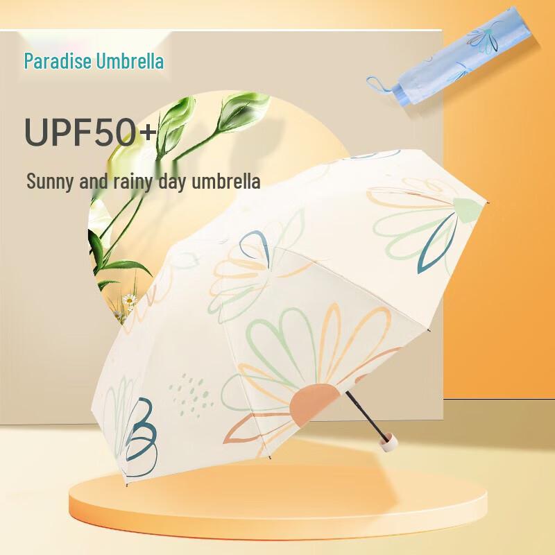 Paradise Ultralight 3-Fold UV Sun & Rain Umbrella