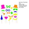 17Pcs Glow Neon Photo Booth Props Fully Assembled Fluorescent Birthday Party Fun Photo Shoot Accessories