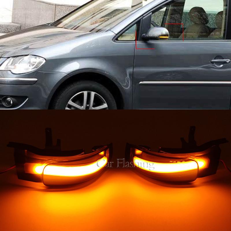 Dynamic Blinker For VW Touran 1T1 1T2 2003 2004 2005 2006 2007 2009 LED Turn Signal Light Side Lamp Arrow Mirror Indicator
