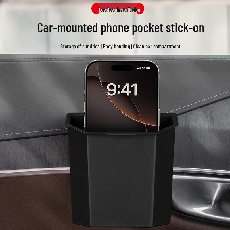 Car Organizer: Multi-Purpose Storage Bag with Phone Holder and Magic Sticker for Interior Use