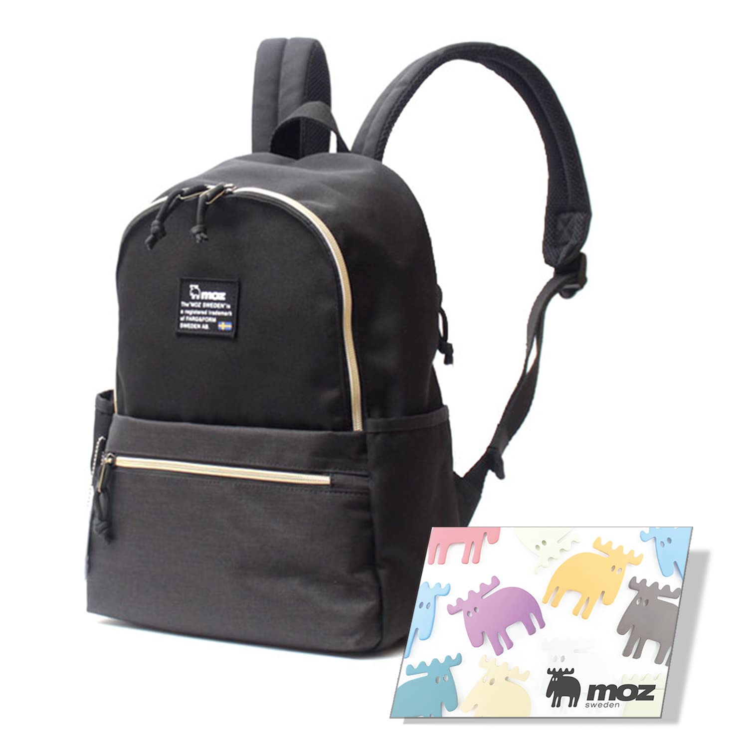 

Official Bag Lightweight A4 storage capacity x Gold [Mozu] Rucksack/Backpack Mother s Women s [Bonus included] ZZEI-05 (Black [Novelty included])