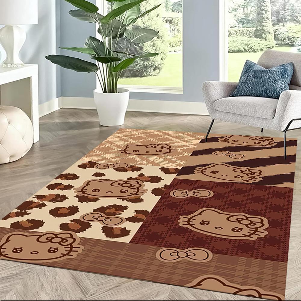 Hello Kitty Party Square rugs are a great choice for living rooms, bedrooms, home décor, and as gifts.