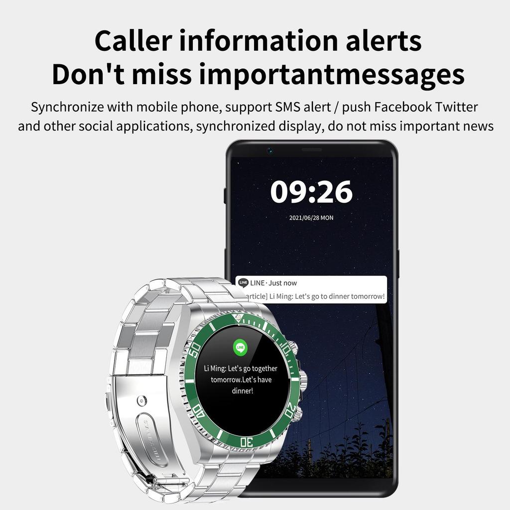 AW12 Stainless Steel Sport Smartwatch with Calling Feature