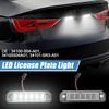Car 6000K White LED License Plate Light Assembly 34100-S04-A01 2835SMD for Honda Del Sol 2D 1993-1997 ABS Clear Black 1 Pair