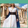 Ancient Rome Cosplay Costume With Linen Fabric For Stage Theatre And Halloween Costume Parties