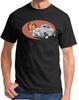 1941 Willys Hot Rod White Car Brick Wall Full Color Design Tshirt