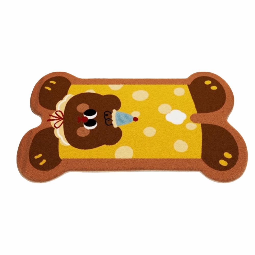Plush Material Toilet Carpet Cartoon Design Bathroom Rug Animal Theme Foot Mat  Bathroom Use