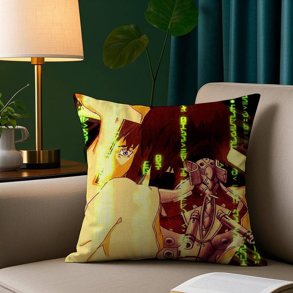 

Comic G-Ghost in the Shell Pillow Case Plush Fabric Soft Pillowcase Double Sided Print Sofa Cushion Cover Throw 12x12Inch