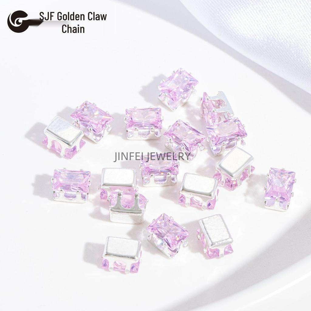 50-teiliges DIY-Schmuck-Set: Bunte rechteckige und quadratische Edelsteinbohrer