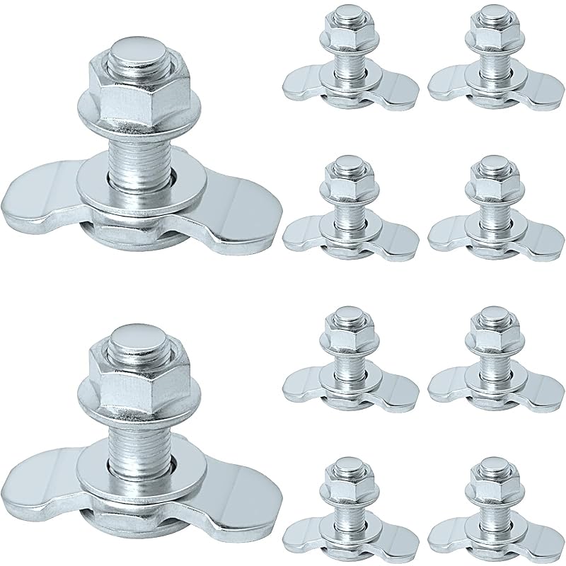 L Track Threaded Stud Fittings L-Track Threaded Double Stud Lug Fitting Tie Down, Used With L Track Rails For Truck Bed Or Trailer Cargo Control,