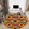 1pc Sunflower Pattern Carpet for Office Non-Slip, Round Carpet, Soft & Comfortable, Carpet for Office, Round Floor Mat yy251225109