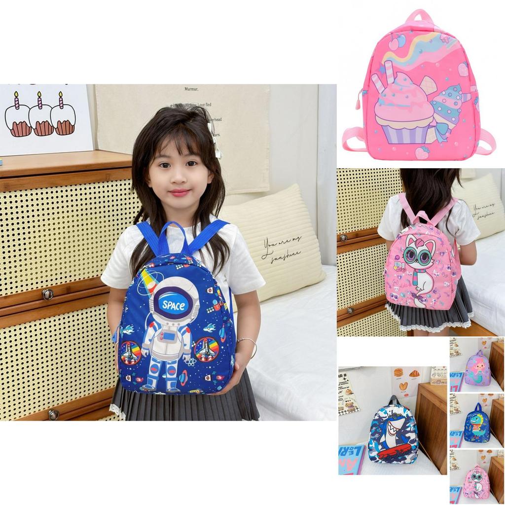 Cute Cartoon Kids Backpack Lightweight Nylon School Bag For Boys And Girls