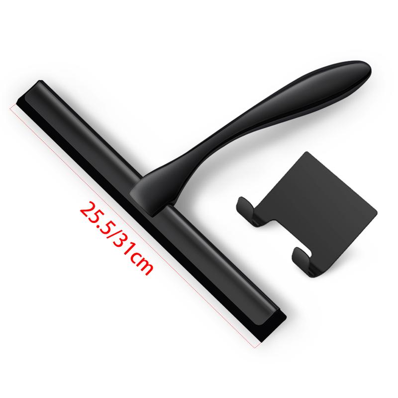 10/12'' INCH Shower Window Squeegee Silicone Rubber Blade With Adhesive Hook For Bathroom Hotel Mirror Glass Car Cleaning Tools