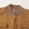 2 Cross-border women's wholesale stand-up collar pocket trim suede retro style jacket jacket