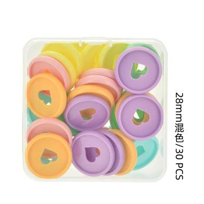 30PCS DISC RING Plastic Buckle Macaron Love Disc Solid Color Mushroom Card Book Notebook Album Binding Ring Buckle
