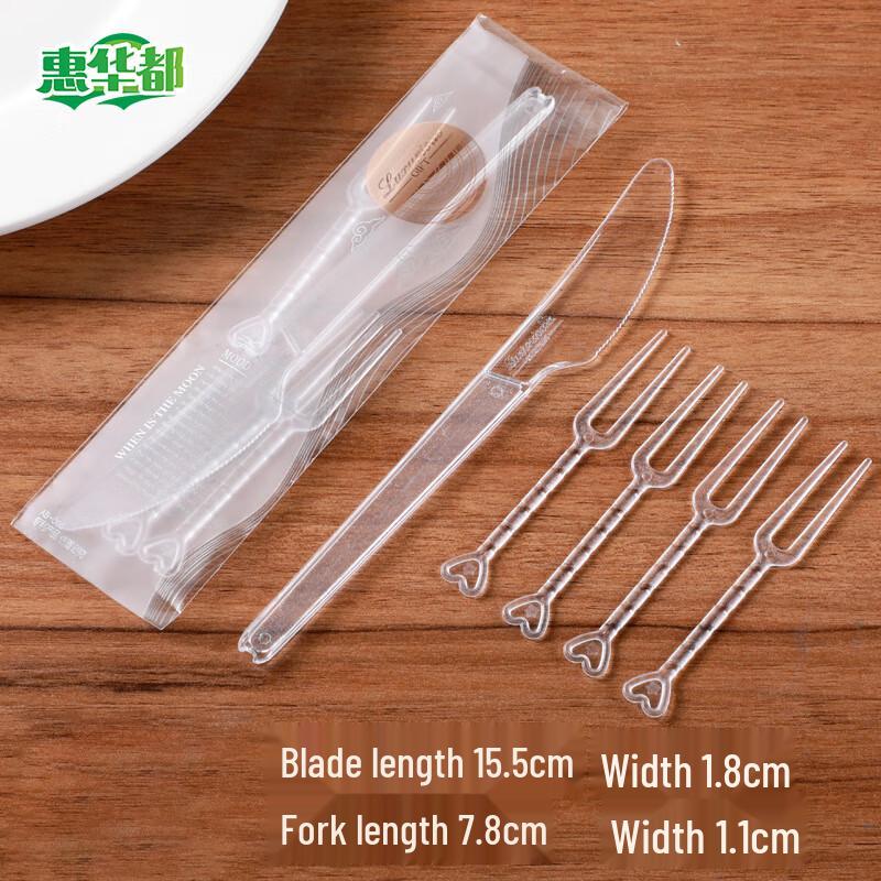 Disposable Cake and Mooncake Knife & Fork Set