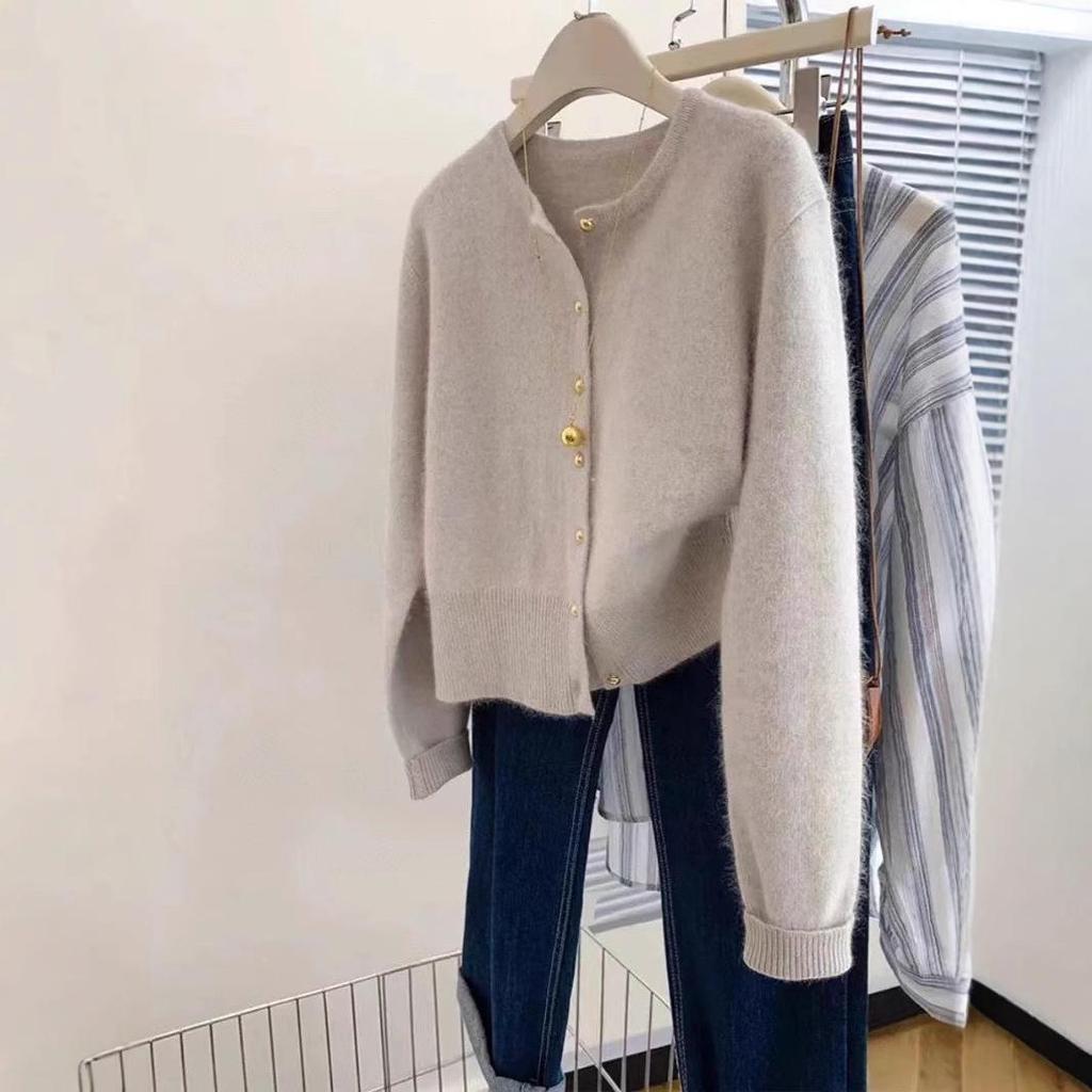 Gilet en pure laine à manches courtes pour femme - Col rond, Coupe ajustée, Parfait pour l'automne et l'hiver