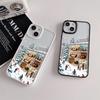 Christmas Tree Pattern Phone Case For iPhone 17 16 15 14 13 12 11 Pro Max Shockproof Hard Clear Snow Scenery Clear Cover Capa