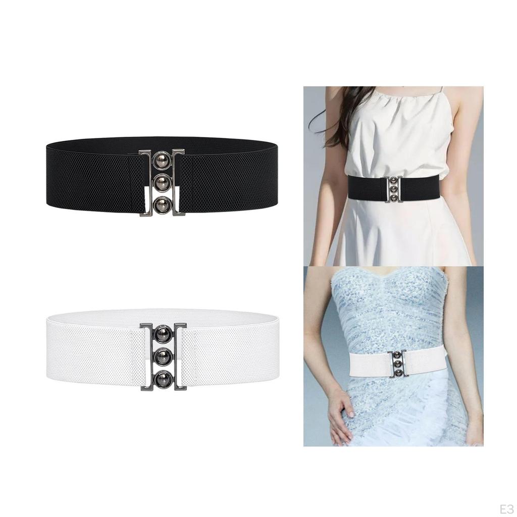 Chic Elastic Waist Belt for Women's Attire - Modern Accessory