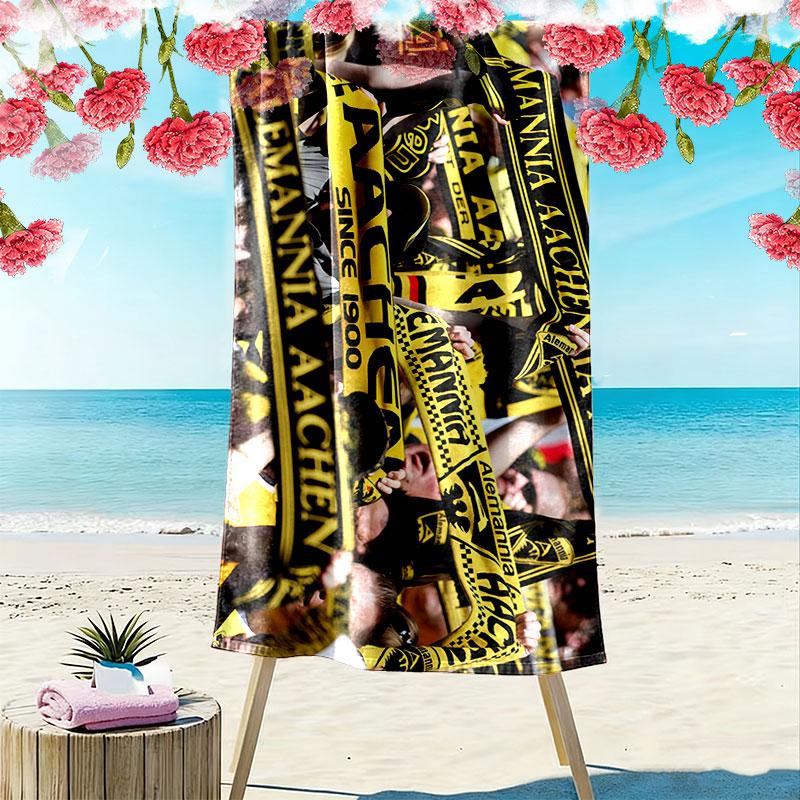 Alemannia Aachen Art Print Beach Towel, Large Soft Quick Dry Towel for Beach Camping Swimming