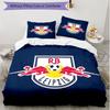 3-teiliges Bettbezug-Set (1 * Bettbezug + 2 * Kissenbezug, ohne Kern), RB Leipzig Aufdruck Weiches Ganzjahres-Bettwäscheset, Heimschlafzimmer-Dekoration Geschenk