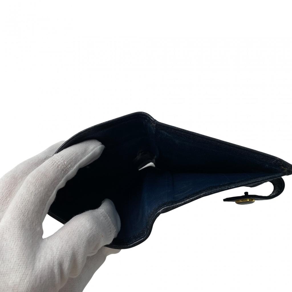 Used GUCCIBifold Wallet Navy leather/PVC Women