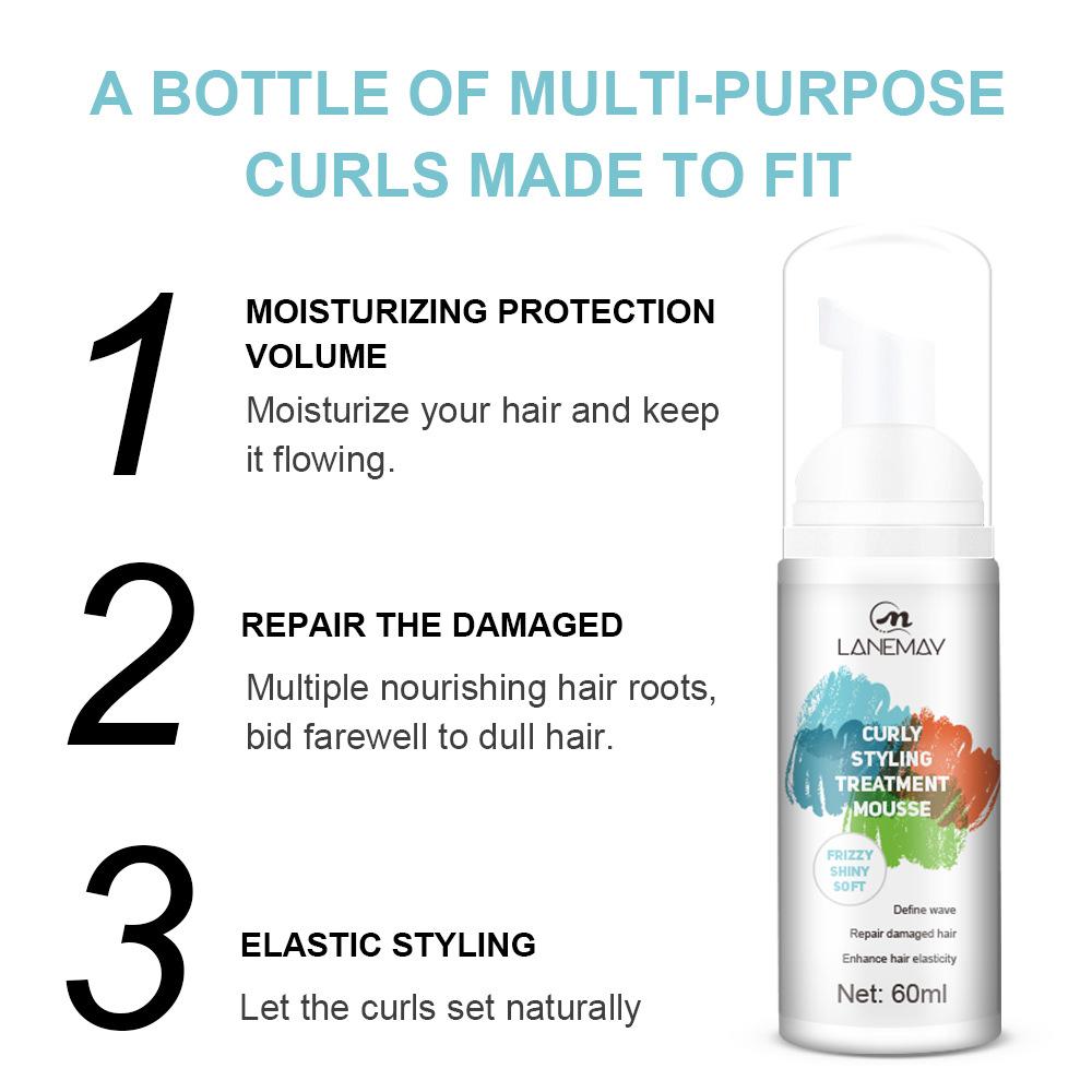Styling-Mousse für lockiges Haar, feuchtigkeitsspendendes Anti-Haar-Spray, Ananas-Duft für lockiges Haar