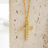 New Necklace Simple Retro Stainless Steel Drip Cross Pendant Necklace