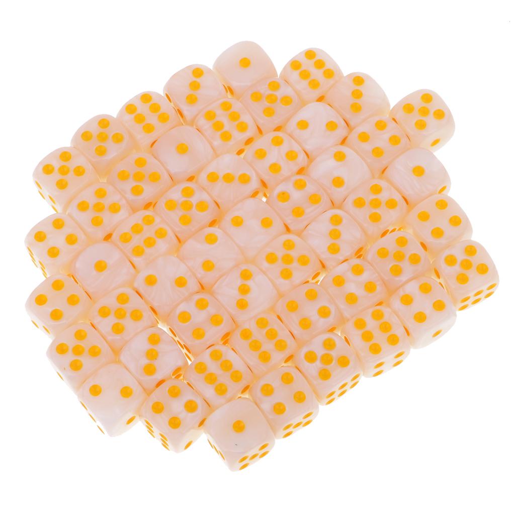 50Piece/Set D6 Round Corner Dice 16mm for Party Role Playing Game Toy