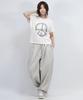 Deumakeu Grunge Washing Side One Tuck Curved Wide Pants Gray