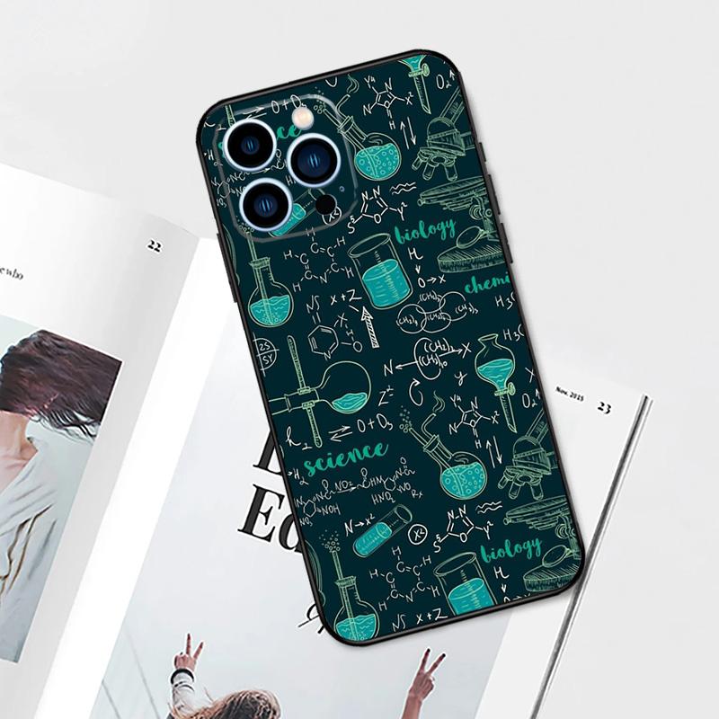 Symbol Math Science Physics Formulas Case For iPhone 14 13 12 11 15 16 Pro Max Plus XS Max X XR 7 8 Plus 13 12 Mini Phone Cover