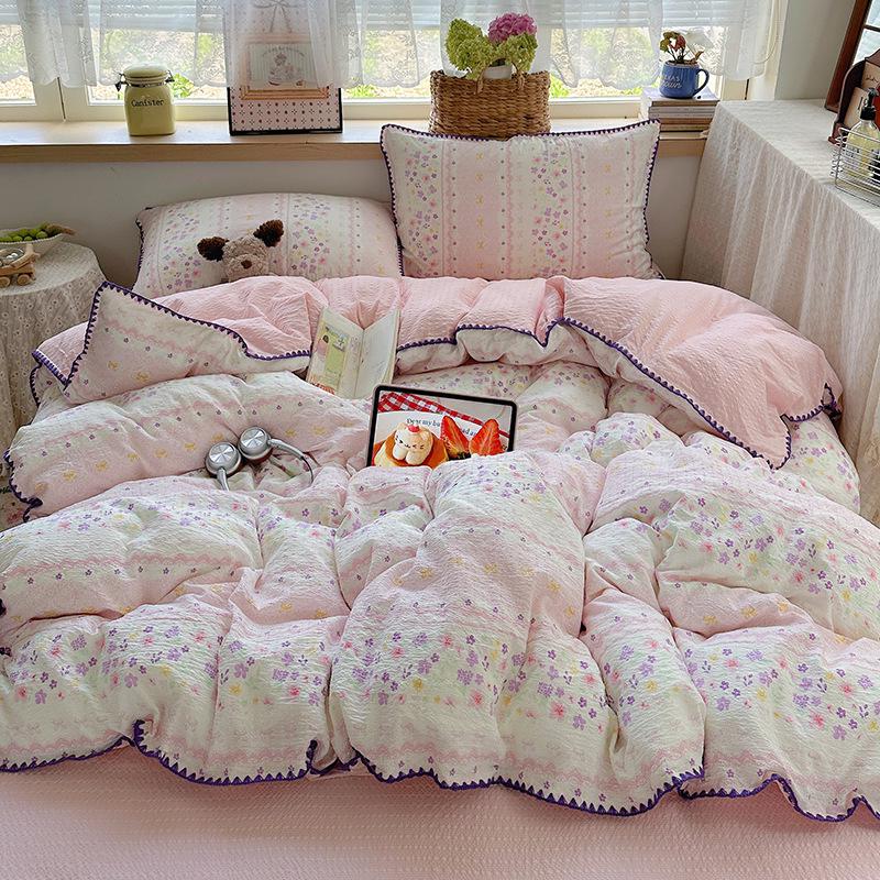 2026 Premium A-Grade Puff Gauze Shell Edge 4-Piece Set