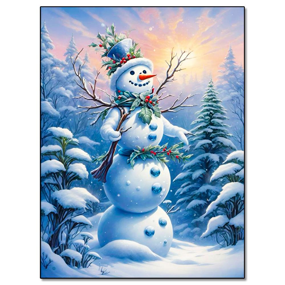 Snowman Diamond Painting Winter Snow Scenery Diamond Mosaic Embroidery Full Square/Round 2024 New Series DIY Home