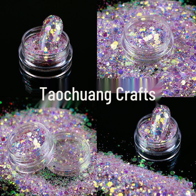 

Gold & Blue Gradient Glitter Nail Art Sequins - Fairy Eyes Super Sparkle