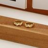 Fashion 925 Sterling Silver Irregular Hoop Earring 18K Gold Plated Minimalist Zircon Hoop Earring Jewelry for Women