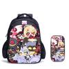Happy Party Demon Character Two-Piece Set Spine Protection Decompression Shoulder Strap Large Capacity School Bag Pencil Case Combination