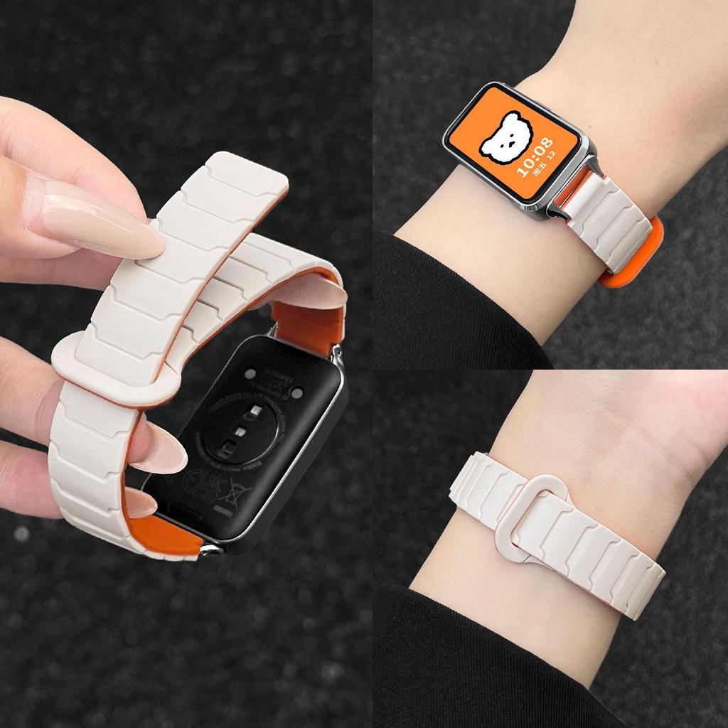 רצועת סיליקון מגנטית עבור Huawei Band 10/9/8, Smart 7 Honor, Samsung Galaxy Fit 3 רצועות יד