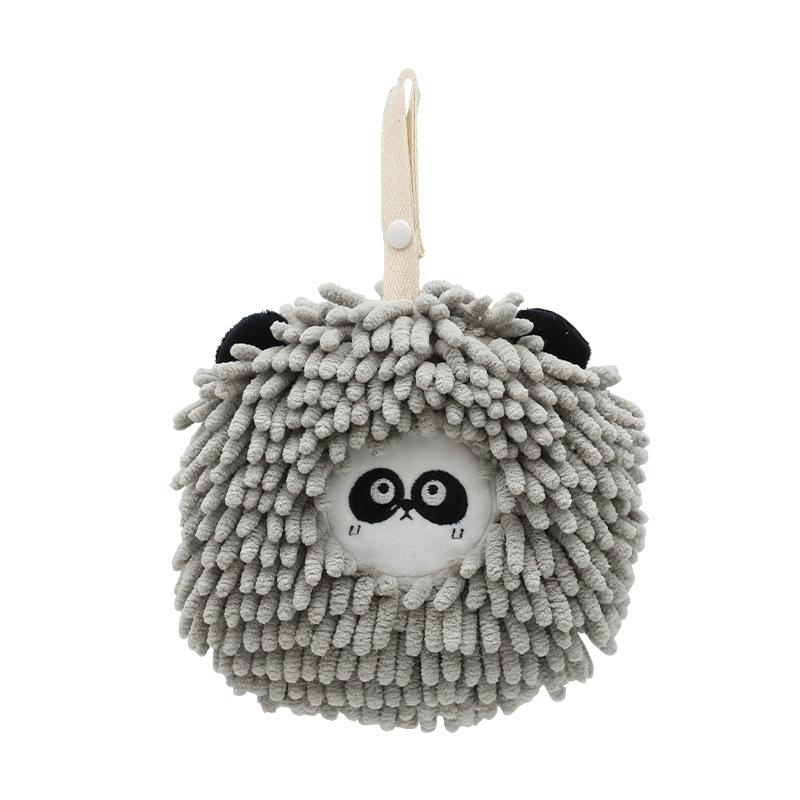 Uroczy Ręcznik Chenilowy z Kreskówkowym Barankiem - Super Chłonny i Szybkoschnący Wiszący Ręcznik Kula do Kuchni i Łazienki