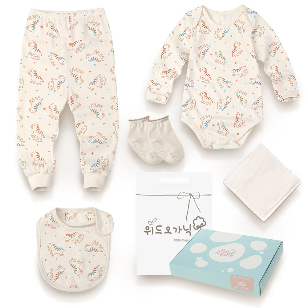 Withorganic Year of the Horse Newborn 6-Piece Premium Gift Set - Baby Horse