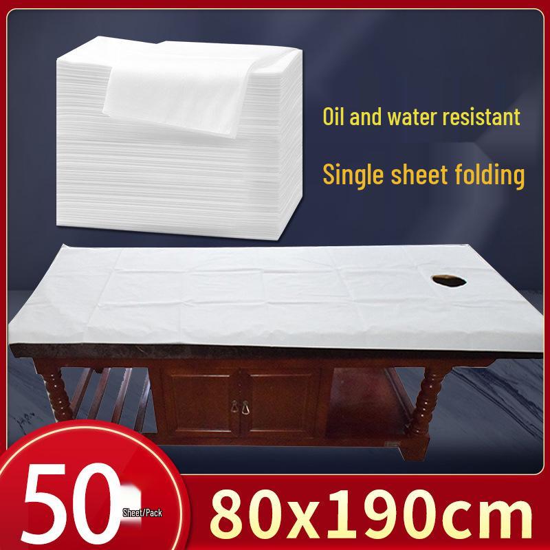 Disposable Oilproof Massage Table Sheets, Waterproof & Thickened Non-Woven Travel Mattress Pads