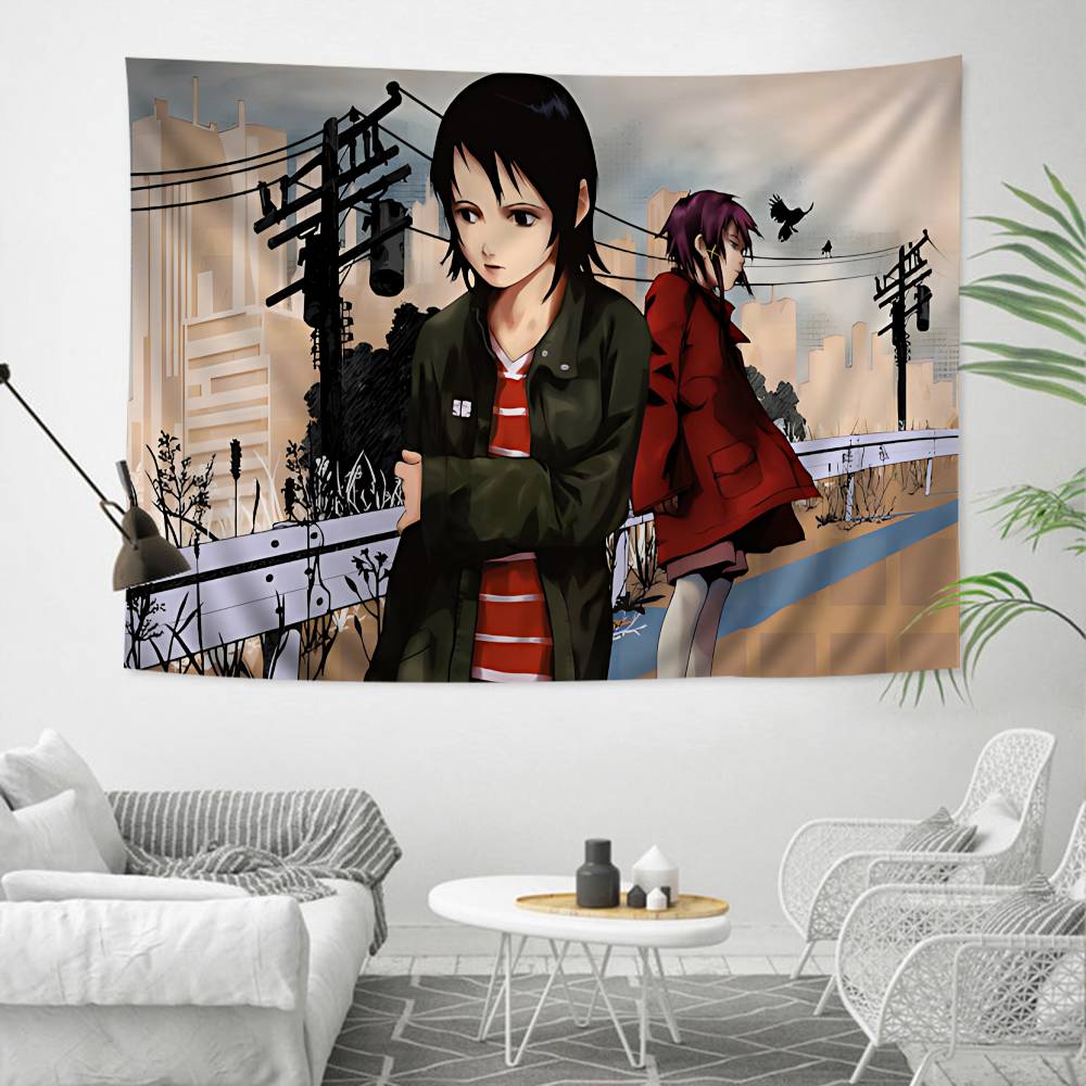 Tapestry del Cartone Animato Serial Experiments Lain Decorazione per la Casa Decorazione Hippie Bohemien Divinazione Decorazione per la Casa