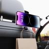 Car Headrest Hidden Hook 360-Degree Rotation Easy To Install Adjustable Hanger Rear Hook Cell Phone Holder Car Interior Organizer