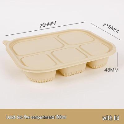 Eco-Friendly 5-Compartment Disposable Bento Boxes