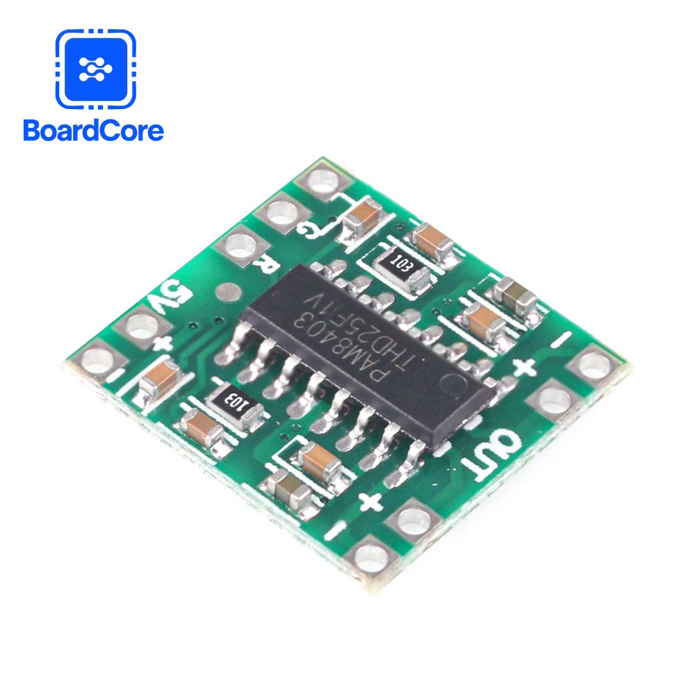 

PAM8403 Digital Amplifier Board Mini 2 * 3W Class D Digital Amplifier Board Efficient 2.5 To 5V USB Power Supply Module білий