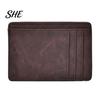 Slim Professional Card Case for Business Holder Men, Minimalist Credit with ID Window, Simple Solid Color Wallet Men Multiple Slots, Pocket Cards Bank
