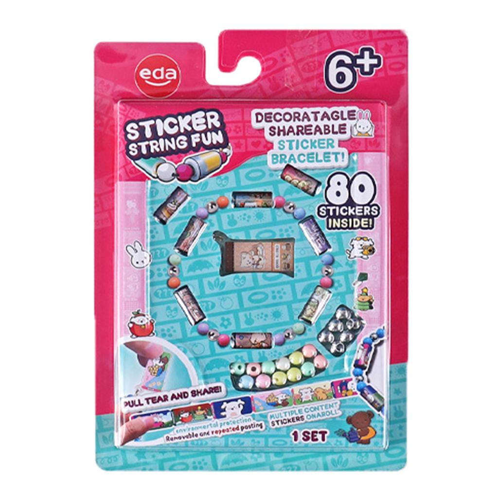 Girls Creative Bracelet Stickers Beaded Bracelet DIY Handmade Sticker Toy