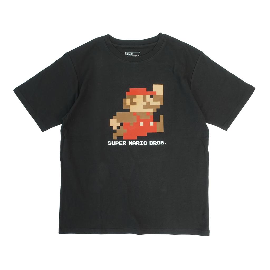 Fine Plus Short Sleeve Super Mario Bros. Mario Pixel Jump Retro Character T-Shirt