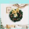 Luxurious Christmas Gold Bow Pinecone Wreath Stunning Festive Decor For Holiday Celebrations