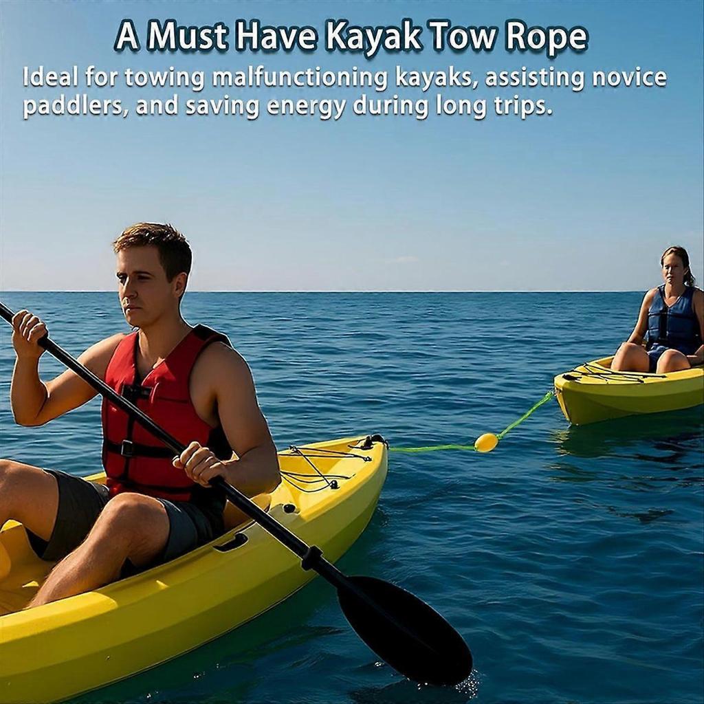 Floating Kayak Tow Rope with Clips Quick Connect Rescue Line 12FT