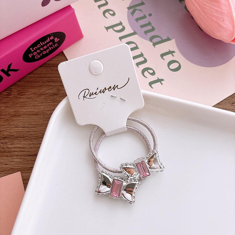 

Милые серебристые скранчи детские девочки подарок эластичные резинки для волос аксессуары завязка кольцо для волос веревка головной убор украшение about 3.5 cm